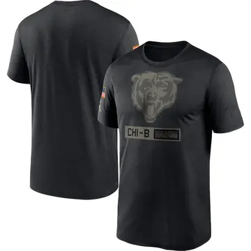 Men's Chicago Bears Black 2020 Salute to Service Team Logo Performance T-Shirt