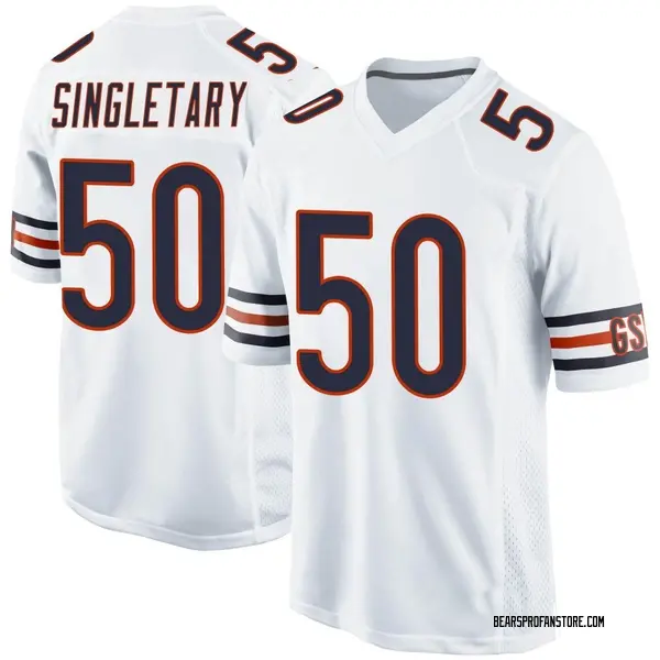 Youth Mike Singletary Chicago Bears Game White Jersey